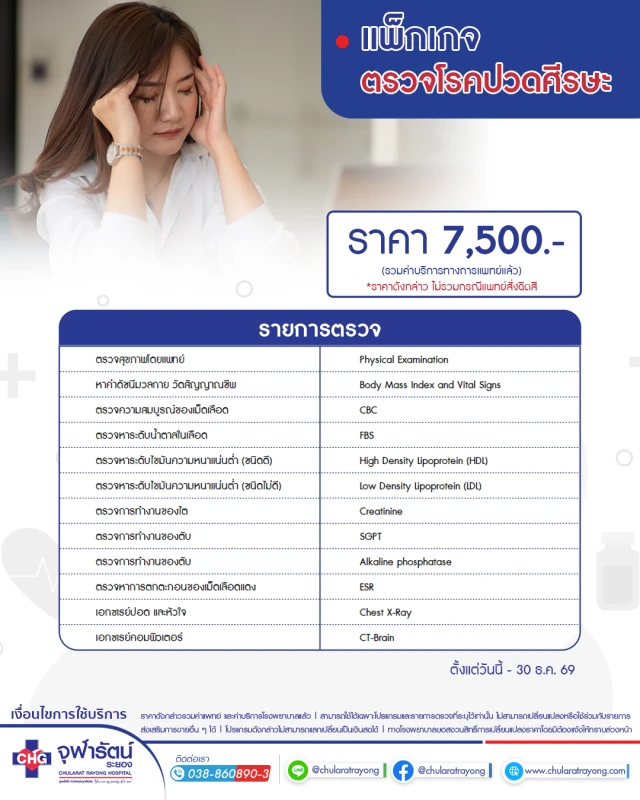 แพ็กเกจตรวจโรคปวดศีรษะ